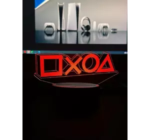 Світильник настільний RGB 3D + пульт (PS Symbol) Lux