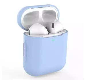 Силіконовий чохол для навушників Airpods 2 (Блакитний)