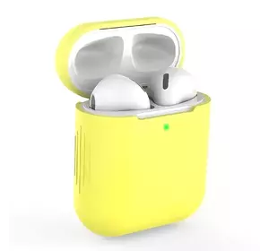 Силіконовий чохол для навушників Airpods 2 (Жовтий)