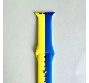 Силіконовий ремінець Watch 38/40 (Жовто-блакитний) Силіконовий ремінець Watch 38/40 (Жовто-блакитний)