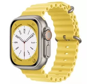 Силіконовий ремінець для Smart Watch Ocean Band 42/44/45/49 (Жовтий)