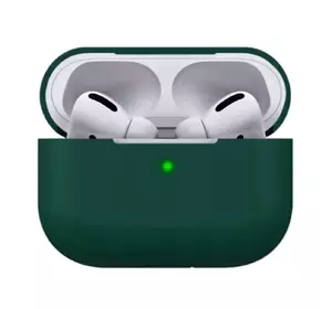 Силіконовий чохол для навушників Airpods PRO (Темно-зелений)