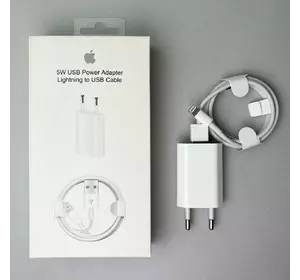 Мережевий зарядний пристрій USB + кабель USB to Lightning