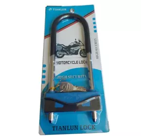 Велосипедний замок 7031U (U-подібний) 2 ключі Велосипедний замок 7031U (U-подібний) 2 ключі