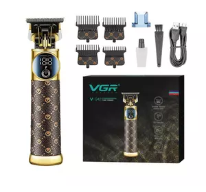 Триммер VGR V-942 с 4 насадками LED (Золотой) Триммер VGR V-942 с 4 насадками LED (Золотой)