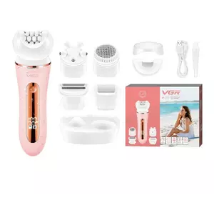 Епілятор 5в1 VGR V-751 з 5 насадками (Рожевий) Епілятор 5в1 VGR V-751 з 5 насадками (Рожевий)