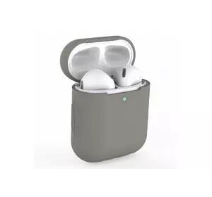 Силиконовый чехол для наушников Airpods 2 (Серый)