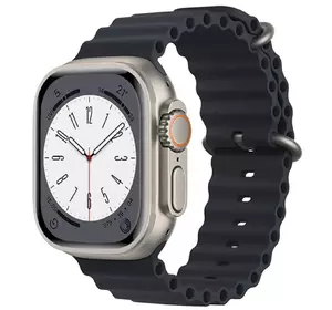 Силіконовий ремінець для Smart Watch Ocean Band 42/44/45/49 (Темно-сірий)