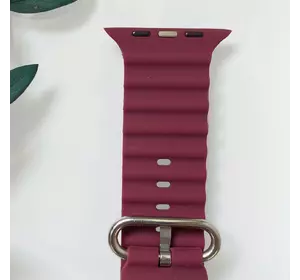 Силиконовый ремешок для Smart Watch Ocean Band 42/44/45/49 (Бордовый)