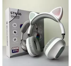Беспроводные наушники Cat Ear RGB STN06 (Белый)